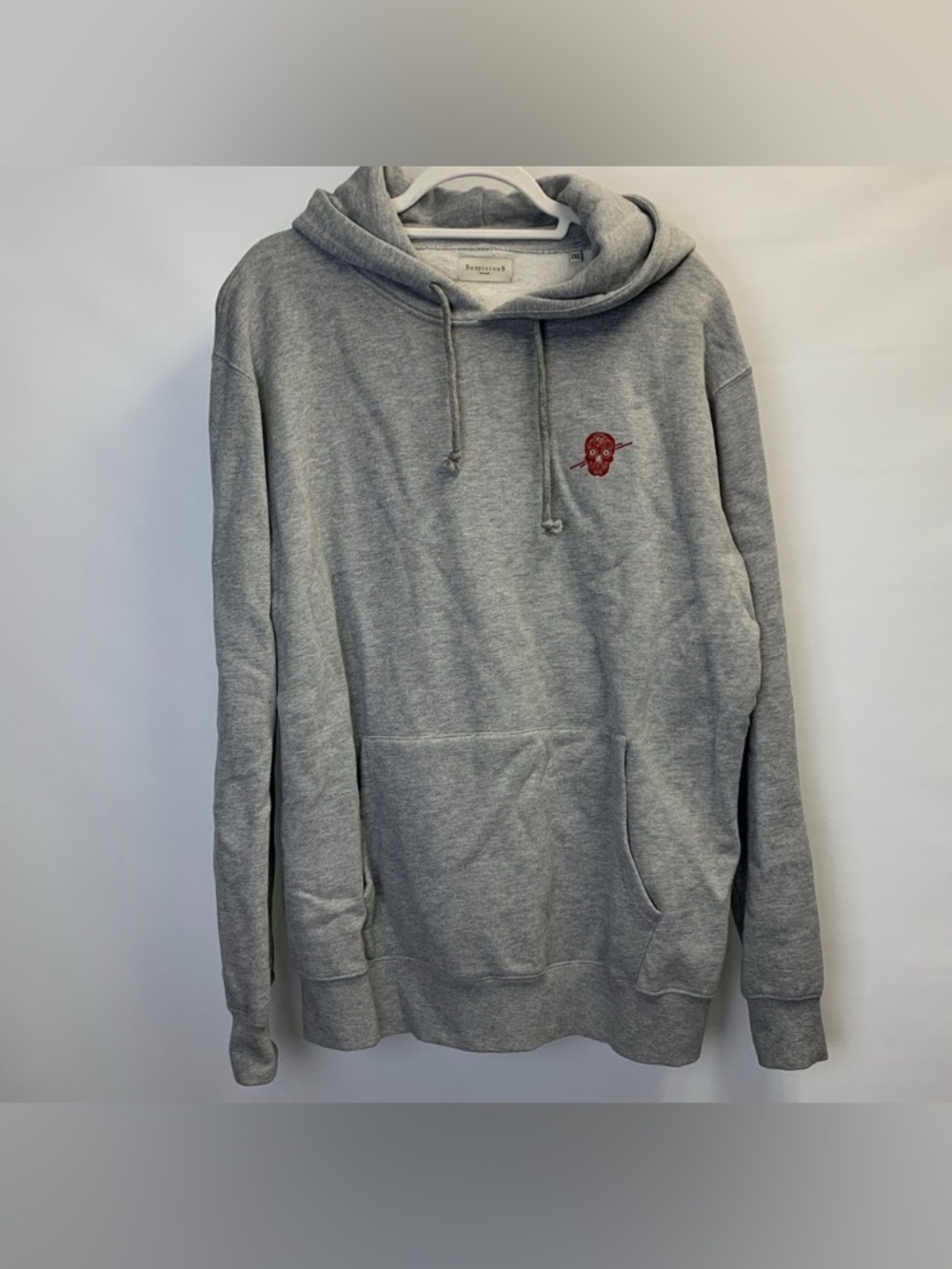 Suspicious Antwerp ‘The Playground’ Skull Hoodie. Color Gray Size XXL